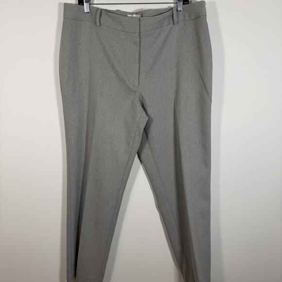 Calvin Klein Slim Fit Gray Dress Pants Slacks Trousers Size 16 Textured Stretch - Picture 1 of 8